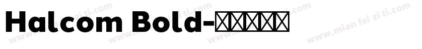 Halcom Bold字体转换